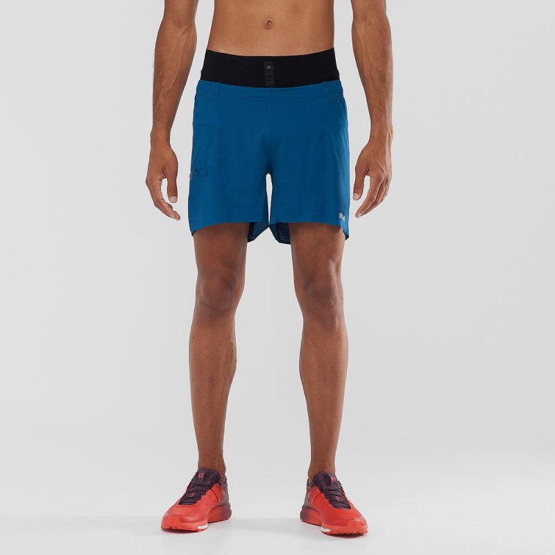 Salomon S Lab Outer 6 Shorts Blue | DJPL-32764