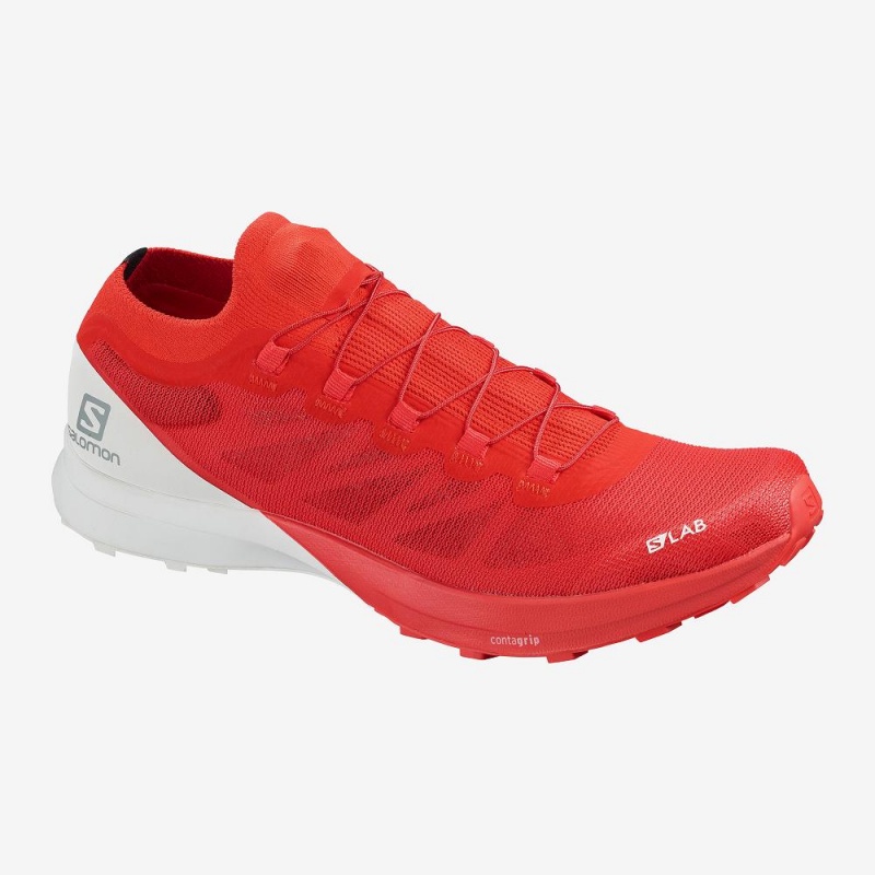 Salomon S Lab Sense 8 Trail Running Shoes Red | FHCU-92461