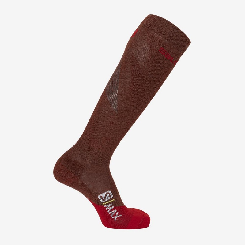 Salomon S Max M Socks Red | VQHD-85126