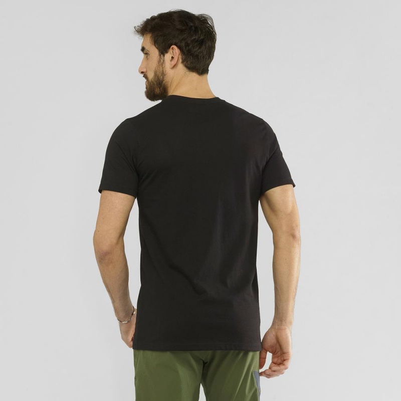 Salomon Salomon Cotton Tee M T Shirts Black | XWRK-06475