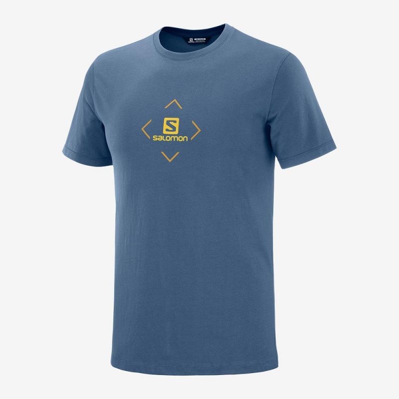 Salomon Salomon Cotton Tee M T Shirts Navy | TIOW-71805