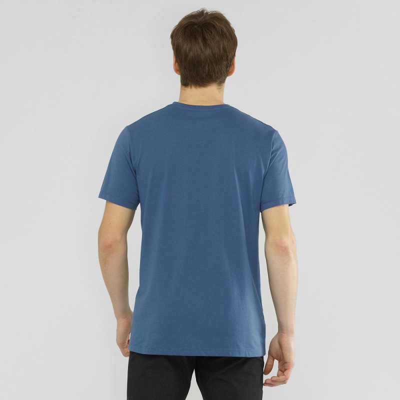 Salomon Salomon Cotton Tee M T Shirts Navy | TIOW-71805