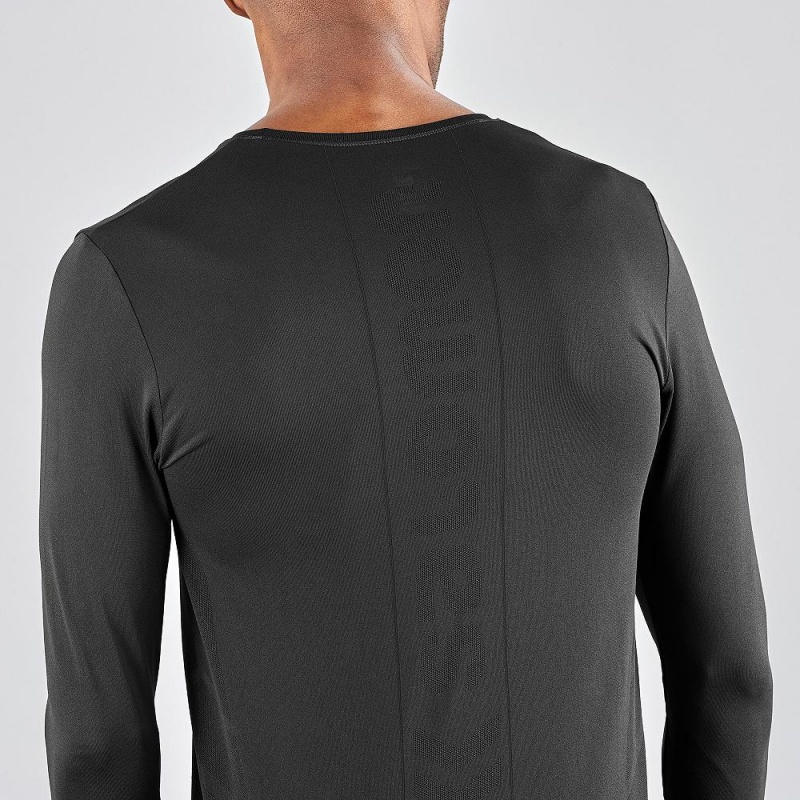 Salomon Sense Ls Tee M Tops Black | JLYD-94067