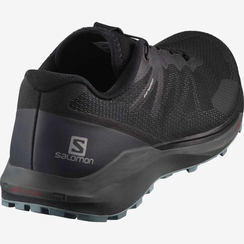 Salomon Sense Ride 3 Trail Running Shoes Black | XEIL-87249