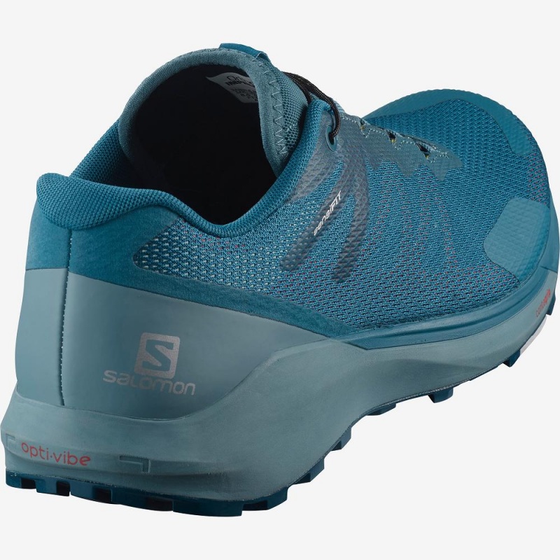 Salomon Sense Ride 3 Trail Running Shoes Blue | VJTC-04739