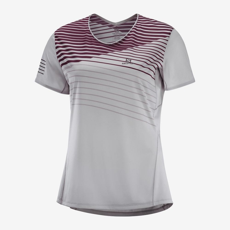 Salomon Sense T Shirts Gray | EDKN-82450