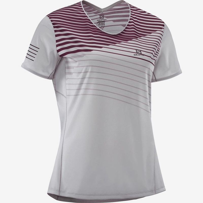 Salomon Sense T Shirts Gray | EDKN-82450