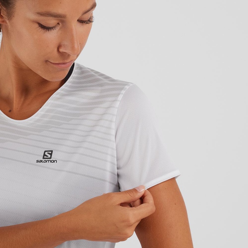 Salomon Sense T Shirts White | RFYA-16957