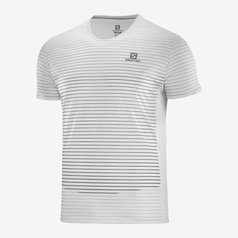 Salomon Sense Tee M Tops White | SZGI-42973