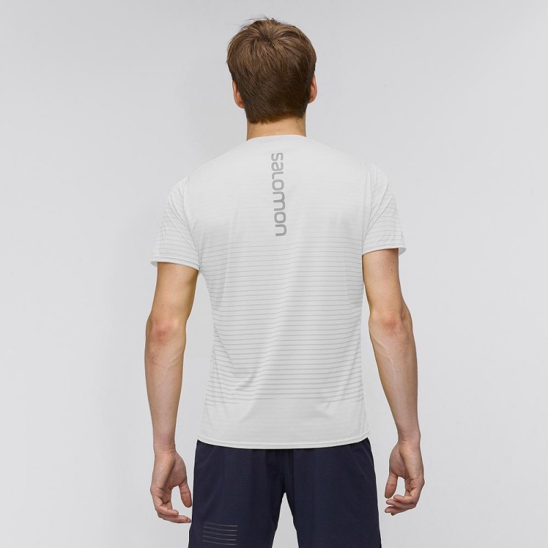 Salomon Sense Tee M Tops White | WHLK-81634