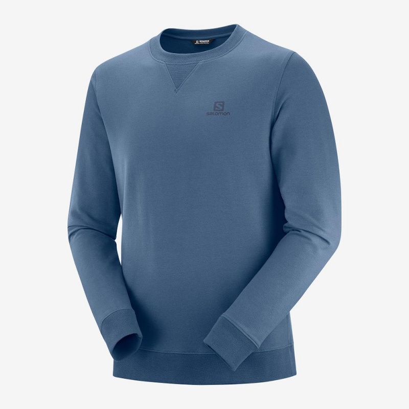 Salomon Shift Crewneck M Pullover Navy | GTLR-15370