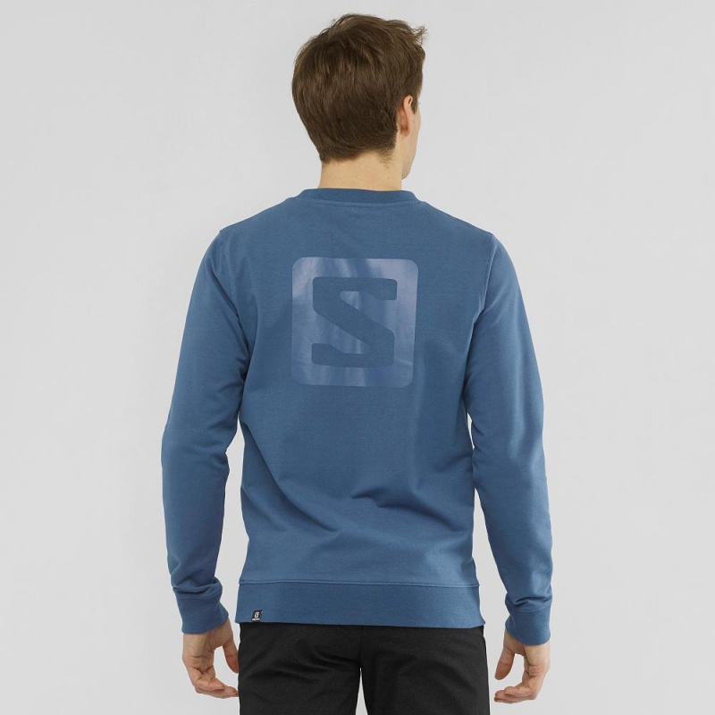 Salomon Shift Crewneck M Pullover Navy | GTLR-15370