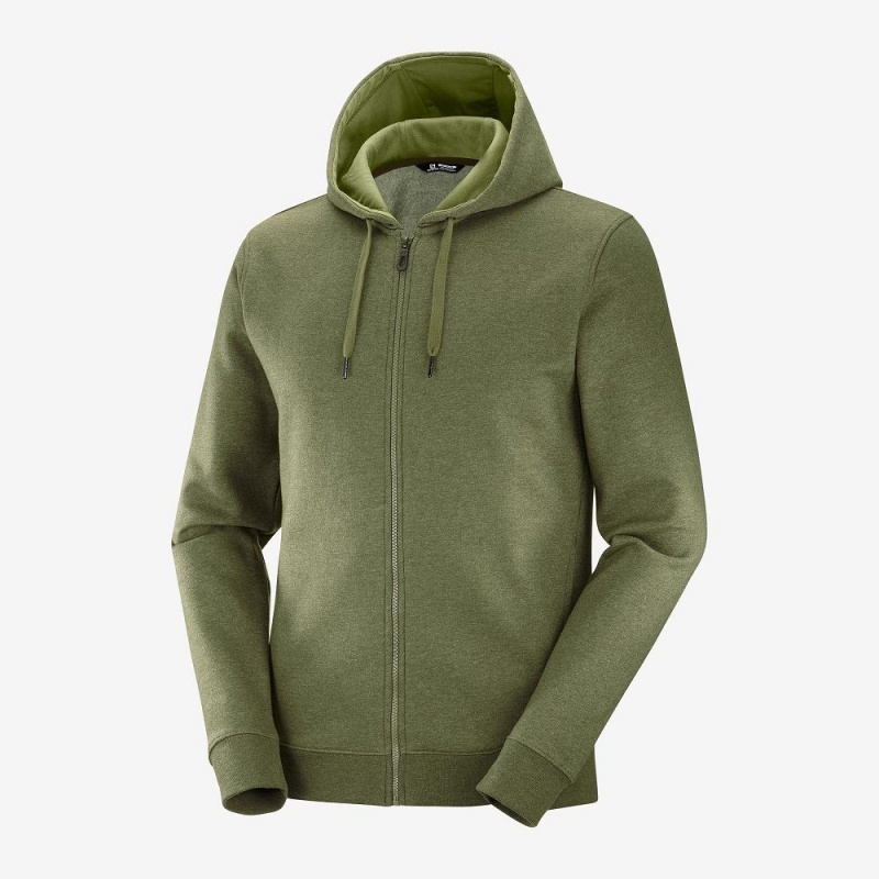 Salomon Shift Full Zip Hoodie M Running Jackets Green | AEOT-30485