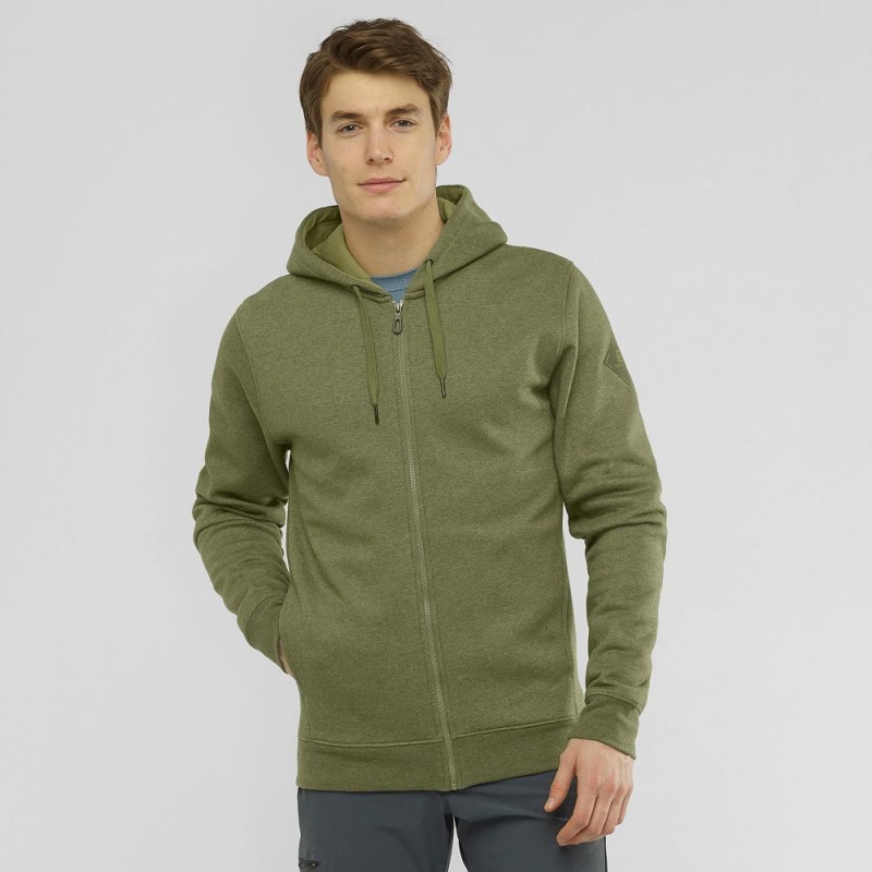 Salomon Shift Full Zip Hoodie M Running Jackets Green | AEOT-30485