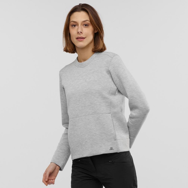 Salomon Sight Crew Neck W Pullover Gray | NUPC-97648