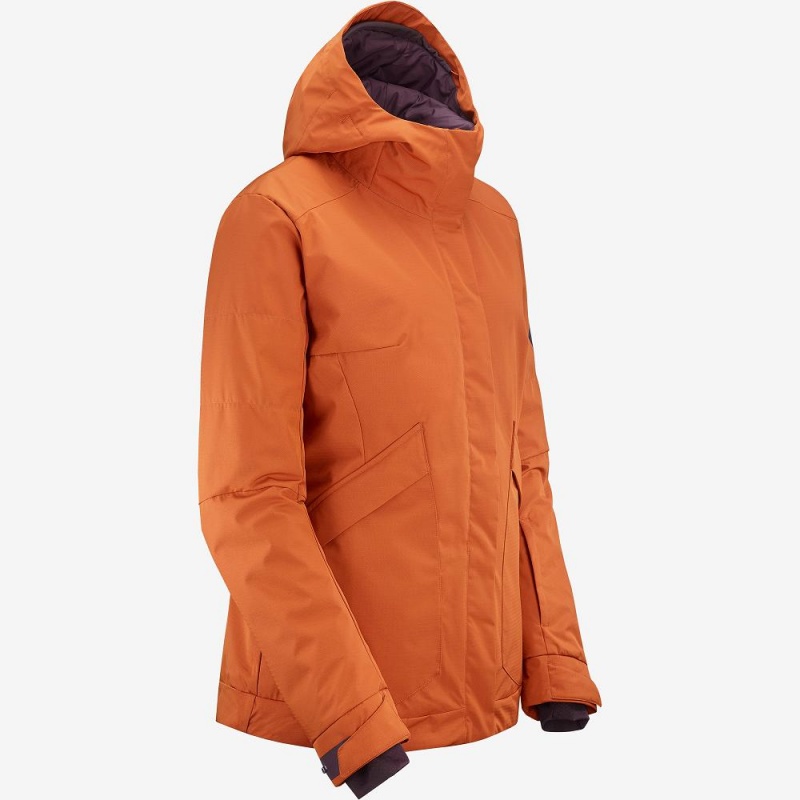 Salomon Snow Rebel Ski Jackets Brown | DCLG-09245