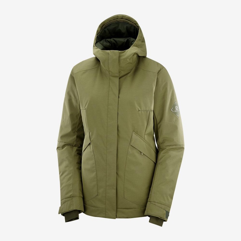 Salomon Snow Rebel Ski Jackets Green | GOWJ-47801