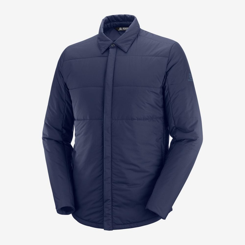 Salomon Snowshelter Insulated Shirt M Jacket Navy | SJZG-31407