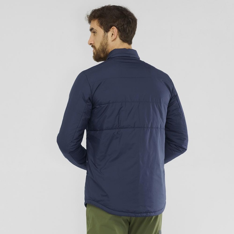 Salomon Snowshelter Insulated Shirt M Jacket Navy | SJZG-31407