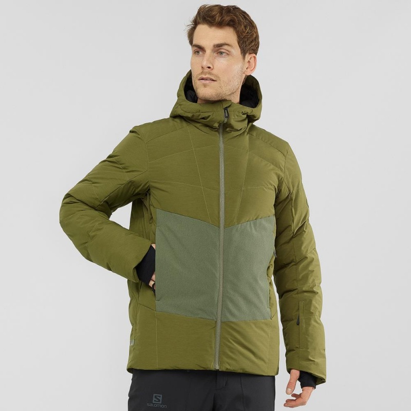 Salomon Snowshelter Jacket M Ski Jackets Green | FQEW-85630