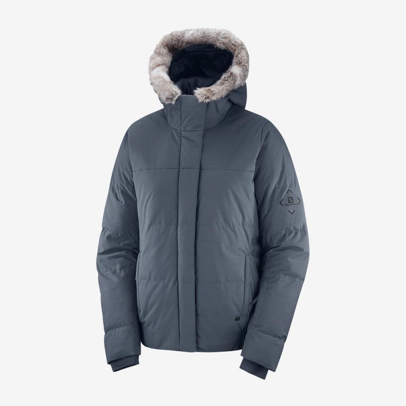 Salomon Snuggly Warm Jacket W Ski Jackets Gray | TWNX-12746