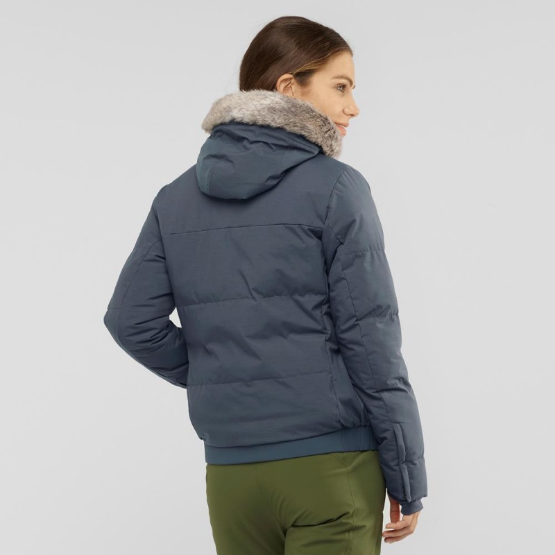 Salomon Snuggly Warm Jacket W Ski Jackets Gray | TWNX-12746