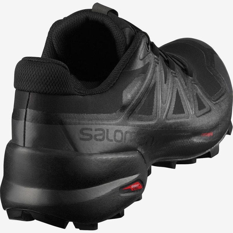 Salomon Speedcross 5 Gore-Tex Trail Running Shoes Black | FMDK-49685