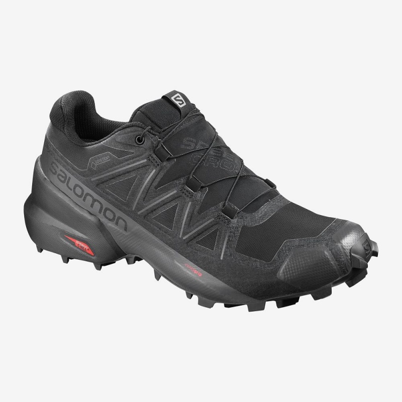 Salomon Speedcross 5 Gore-Tex Trail Running Shoes Black | FMDK-49685