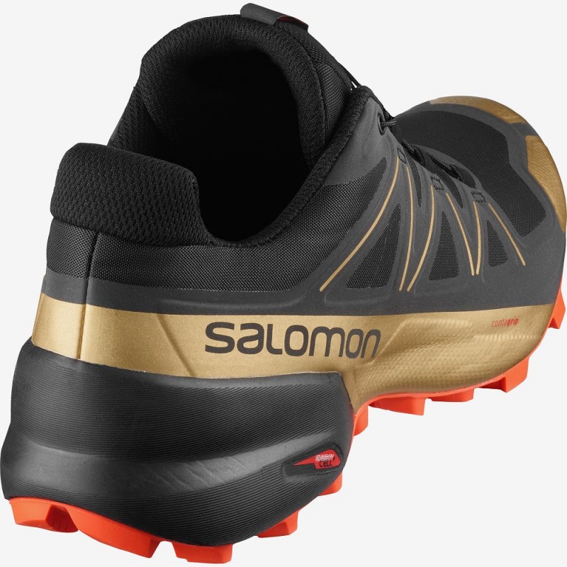 Salomon Speedcross 5 Gts Trail Running Shoes Black | FHDS-60894