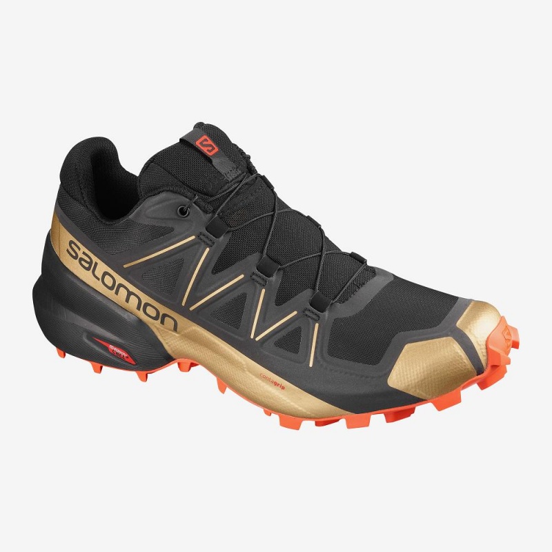 Salomon Speedcross 5 Gts Trail Running Shoes Black | FHDS-60894