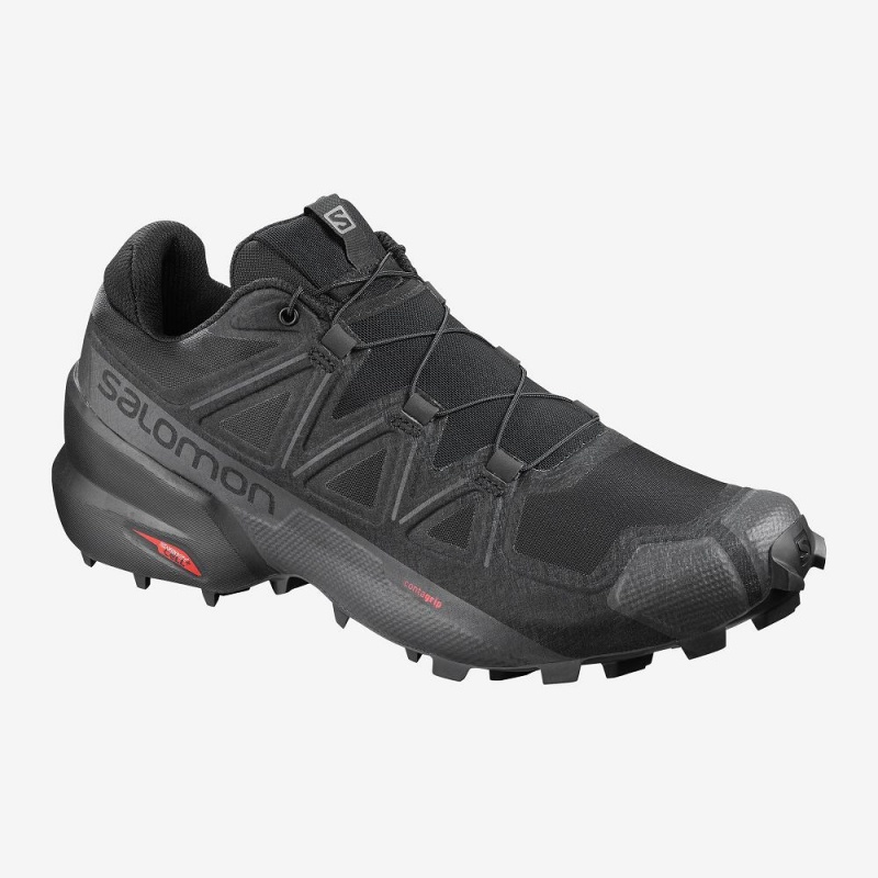 Salomon Speedcross 5 Wide Trail Running Shoes Black | LCJA-71392