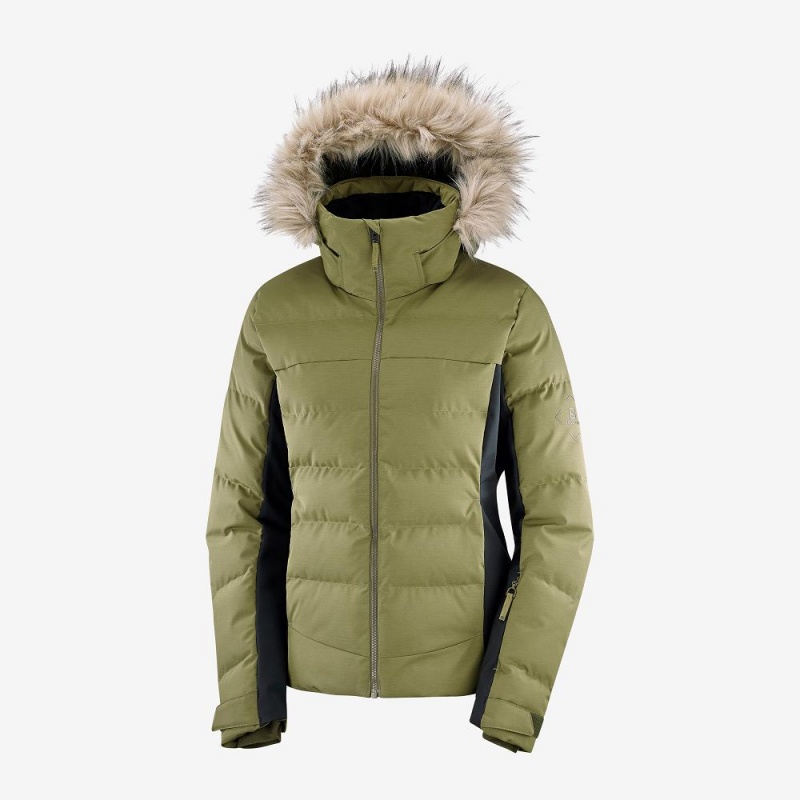 Salomon Stormcozy Ski Jackets Green | GXFR-14352