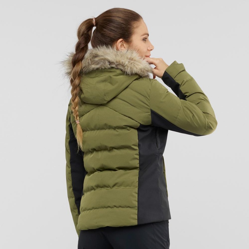 Salomon Stormcozy Ski Jackets Green | GXFR-14352