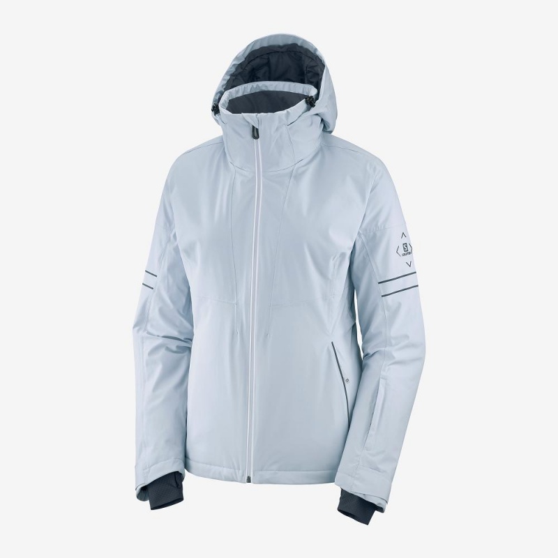 Salomon The Brilliant Jacket W Ski Jackets Blue | NLYB-41583