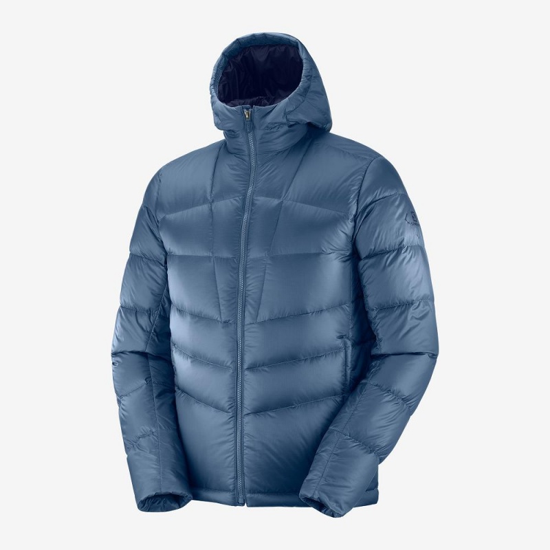 Salomon Transition Down Hoodie M Jacket Navy | AUKH-38041