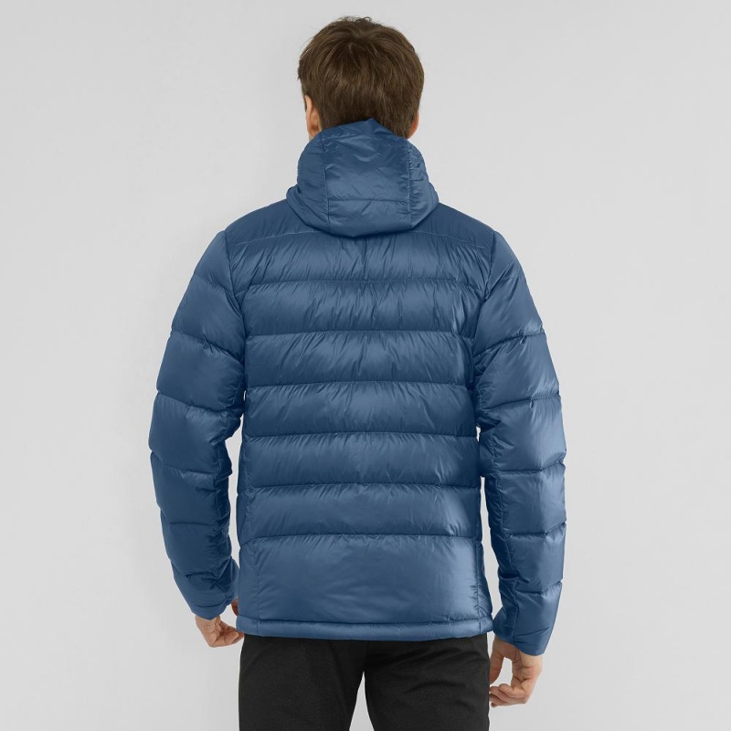 Salomon Transition Down Hoodie M Jacket Navy | AUKH-38041