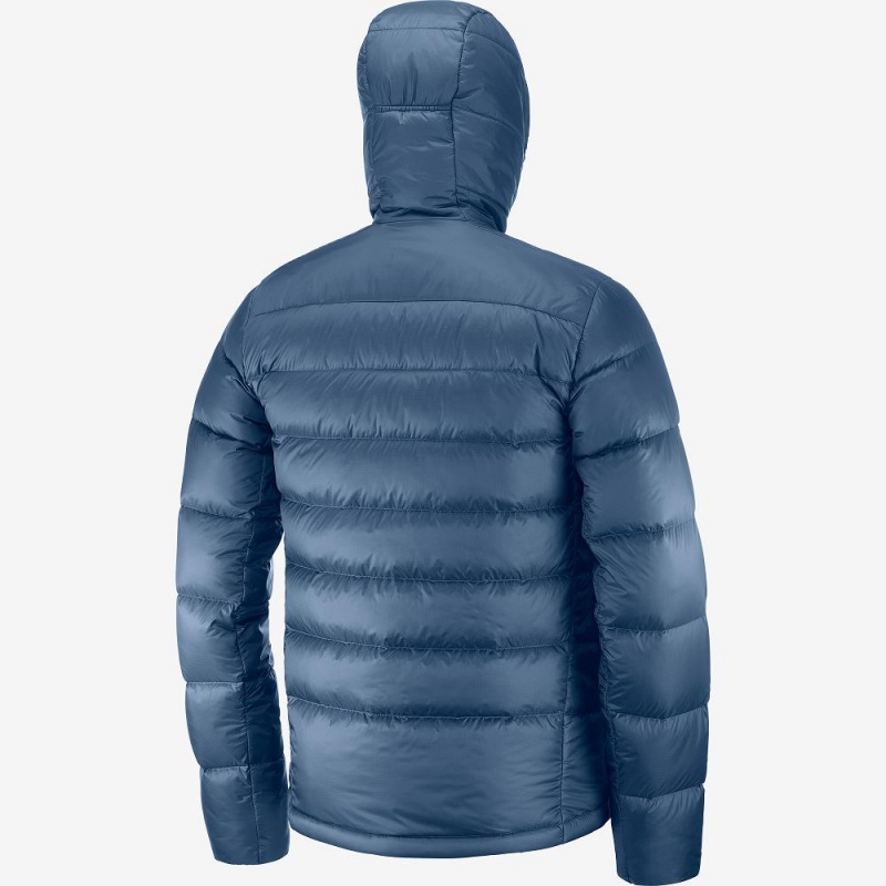 Salomon Transition Down Hoodie M Jacket Navy | AUKH-38041