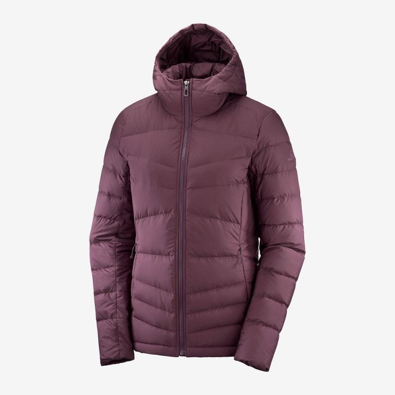 Salomon Transition Down Hoodie W Jacket Purple | WGVJ-97362