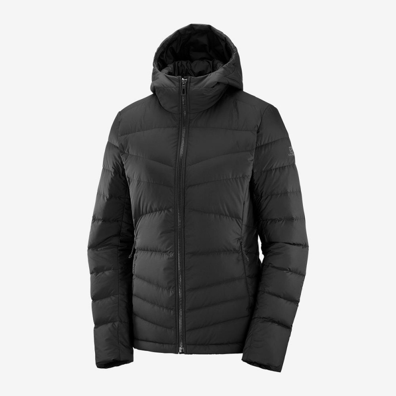 Salomon Transition Down Hoodie W Jacket Black | AQNL-39176