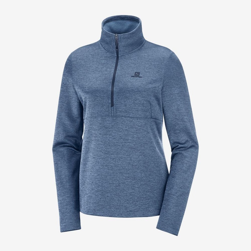 Salomon Transition Half Zip W Ski Jackets Navy | EQYD-38916