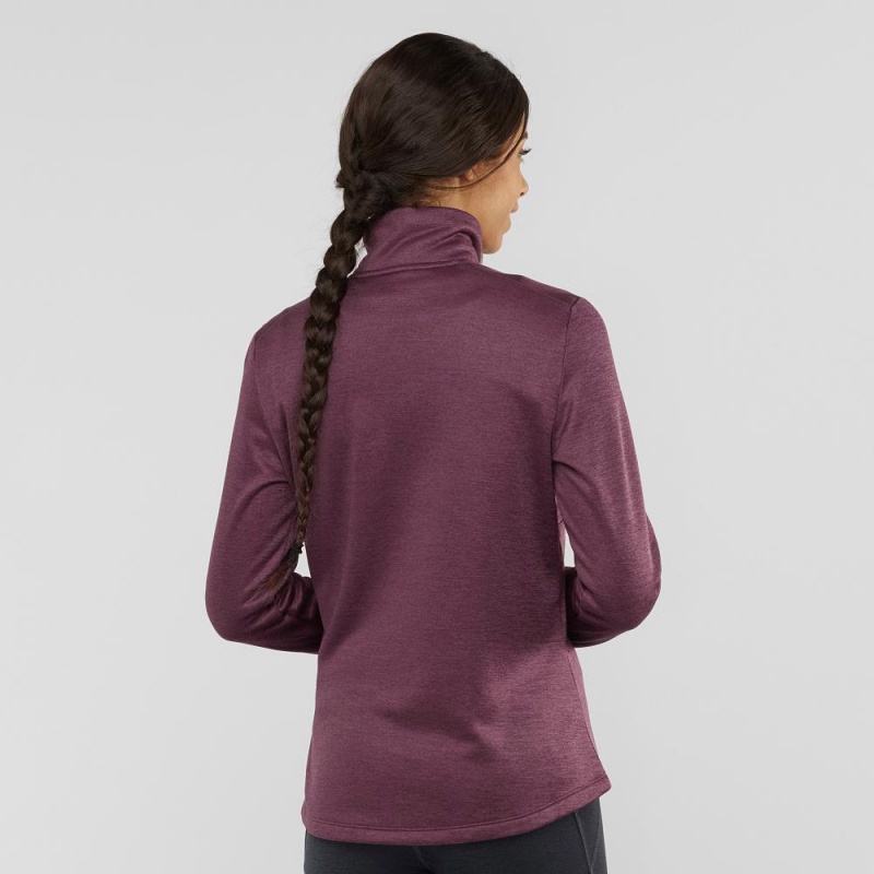 Salomon Transition Half Zip W Ski Jackets Purple | UVZQ-58642