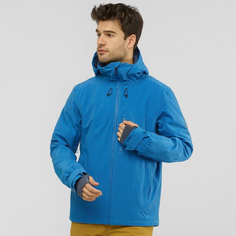 Salomon Untracked Ski Jackets Blue | WAIK-58762