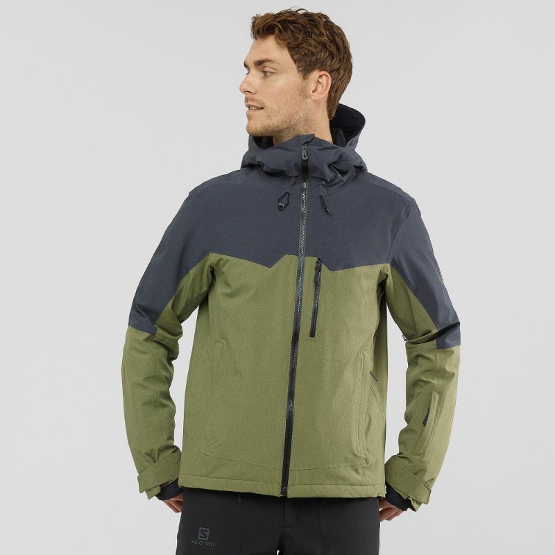 Salomon Untracked Ski Jackets Green | HZEK-09731