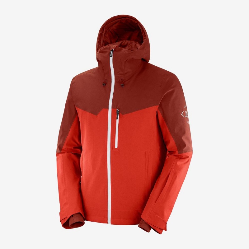 Salomon Untracked Ski Jackets Red | UKXL-23987