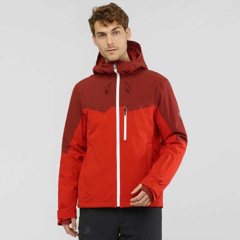 Salomon Untracked Ski Jackets Red | UKXL-23987