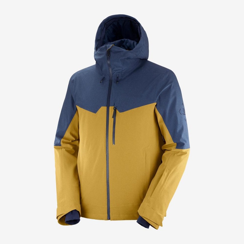 Salomon Untracked Ski Jackets Yellow | XRBU-87639