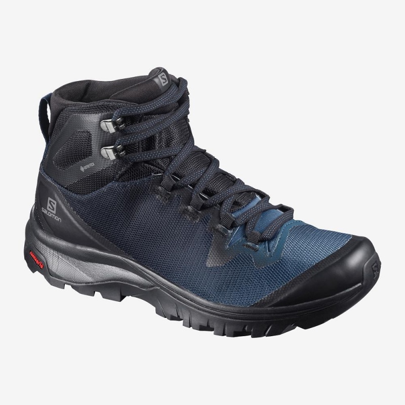 Salomon Vaya Mid Gore-Tex Walking Boots Black | TZKW-94723