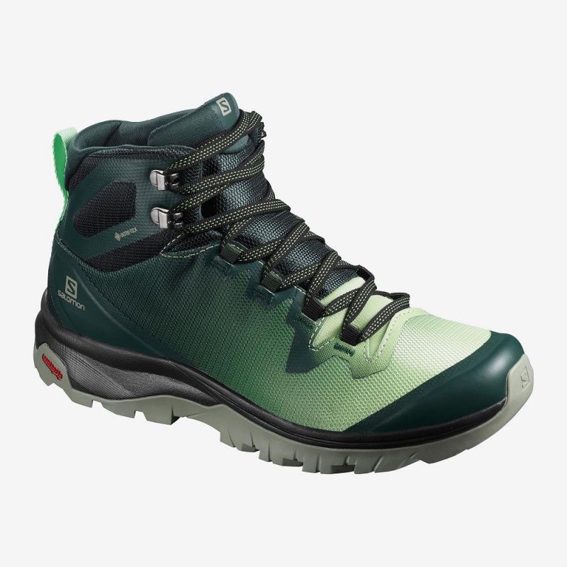 Salomon Vaya Mid Gore-Tex Walking Boots Green | IHWJ-84532