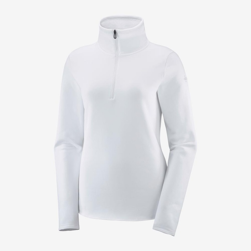 Salomon Warm Ambition Half Zip W Ski Jackets White | PWQF-60853