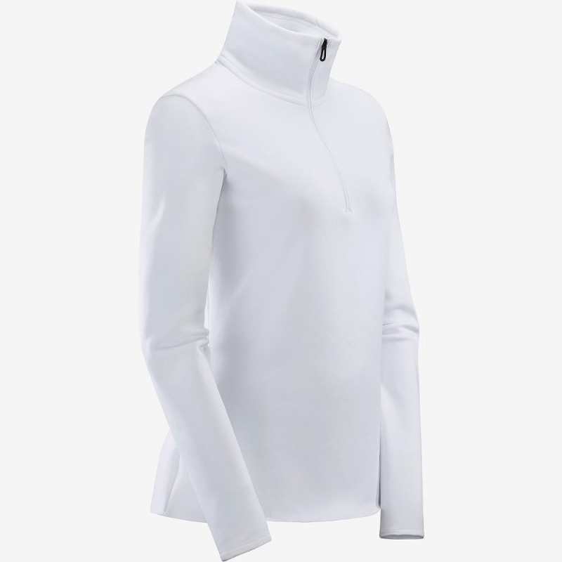 Salomon Warm Ambition Half Zip W Ski Jackets White | PWQF-60853